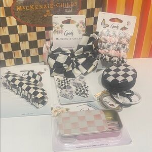 Goody x Mackenzie-Childs Black & White Check Hair Accessory Set